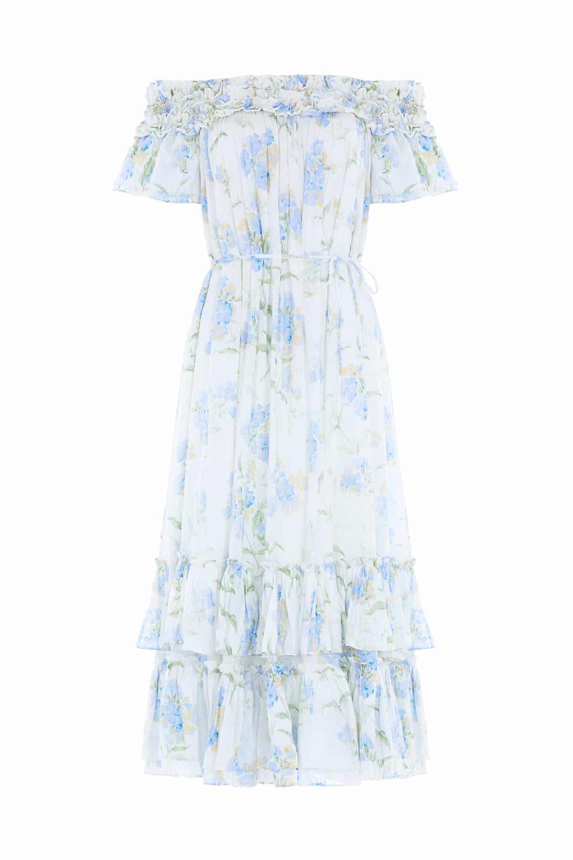 Needle and Thread Summer Posy Cotton Off-Shoulder Ankle Gown