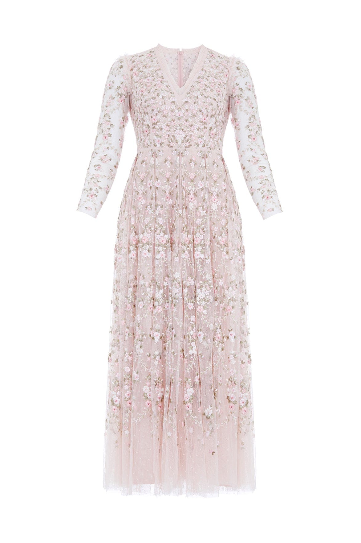 Needle and Thread Victoria Ditsy V-Neck Ankle Gown