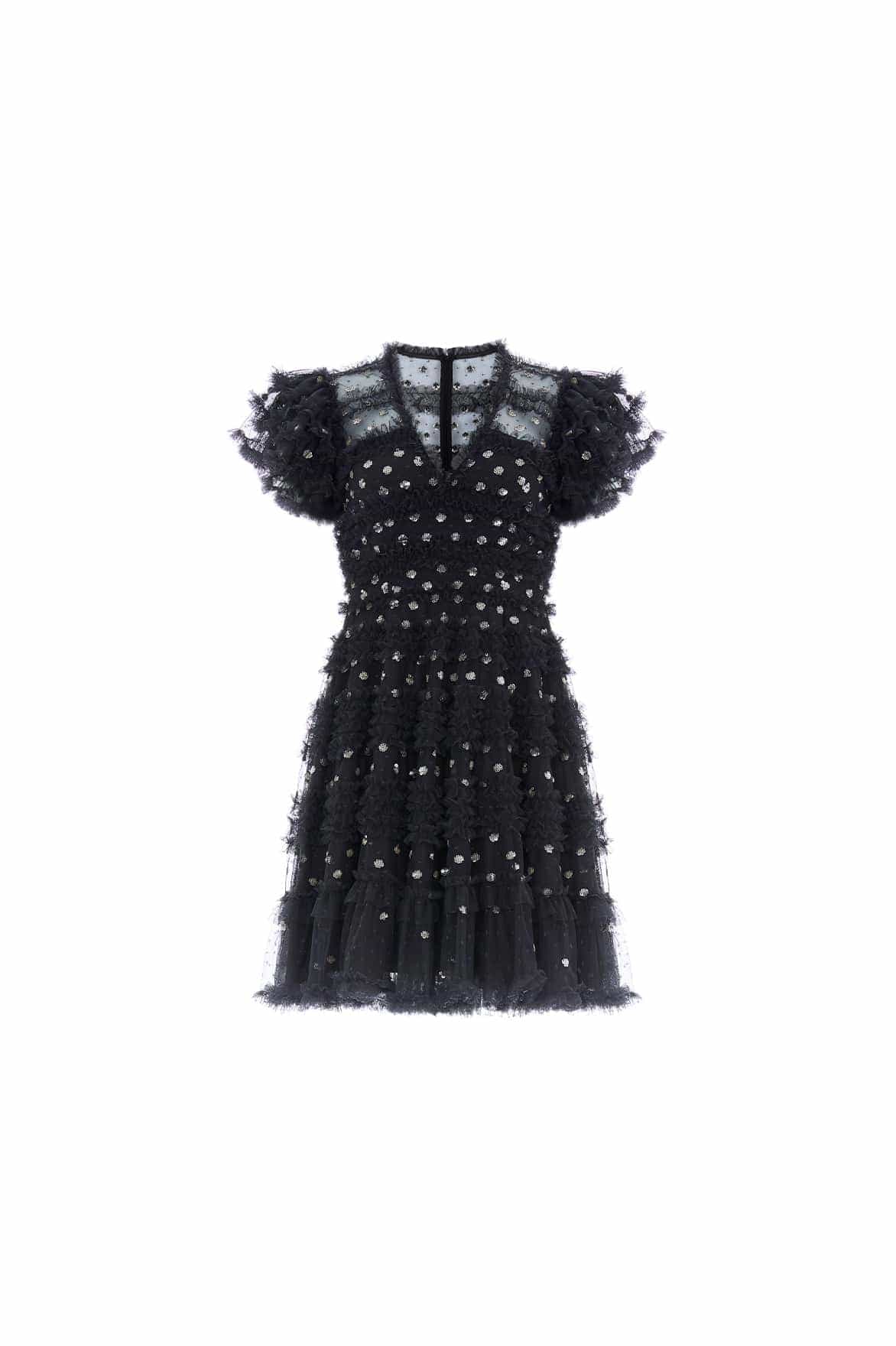Needle and Thread Vivian V-Neck Micro Mini Dress