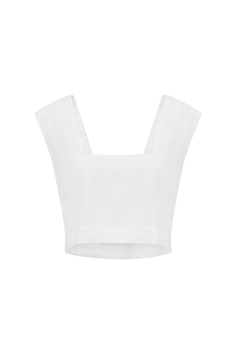 Posse-The-label-Caleb-Crop-Top-Ivory Posse The label Clothing