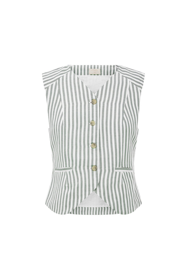 Posse The label Diana Vest – Seagrass Stripe