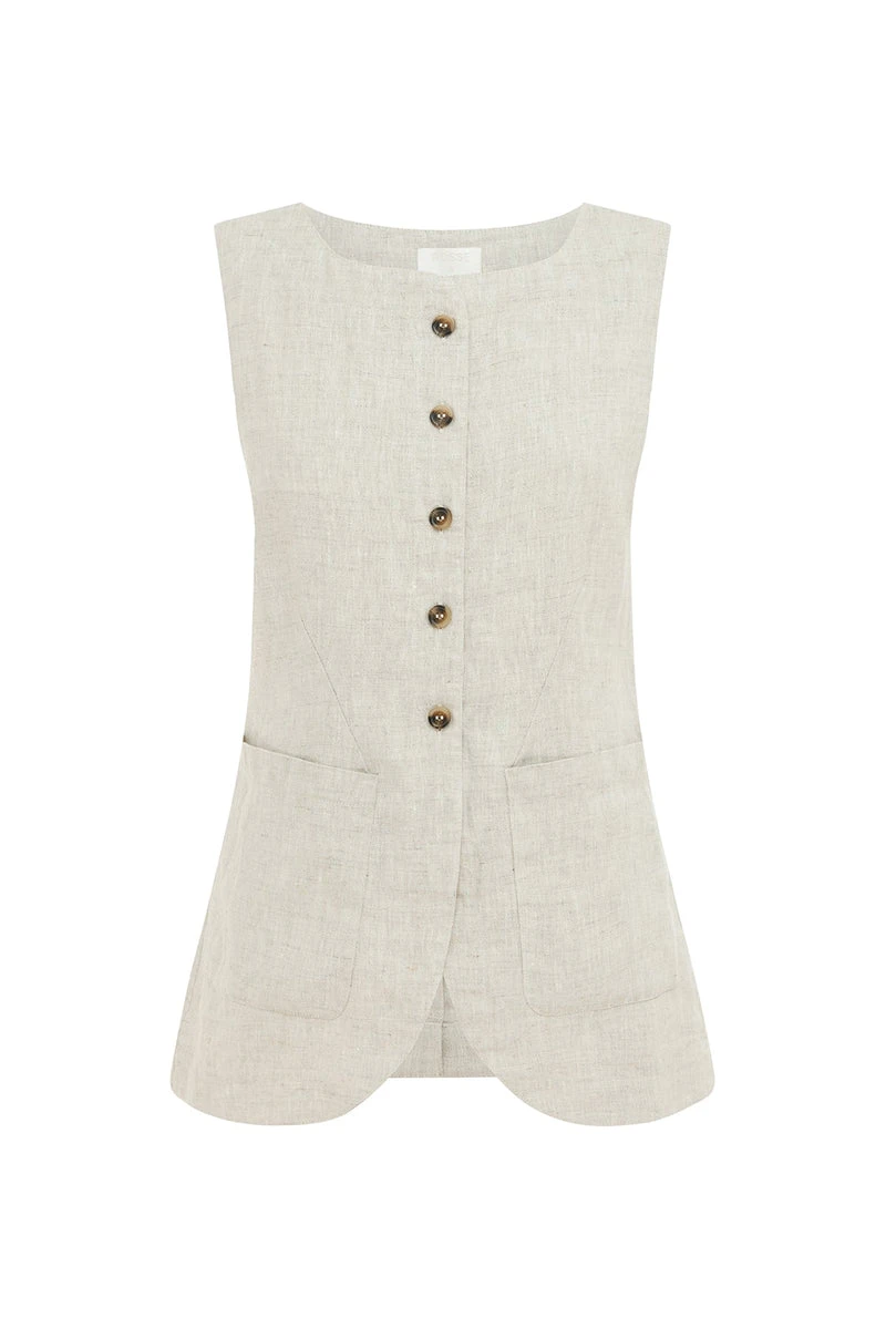 Posse-The-label-Emma-Vest-Natural Posse The label Clothing