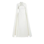 Amari Bolero And Soshin Dress With Marquis Jewel Trim Embroidery
