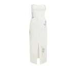 Peggie Ivory Embroidered Midi Dress