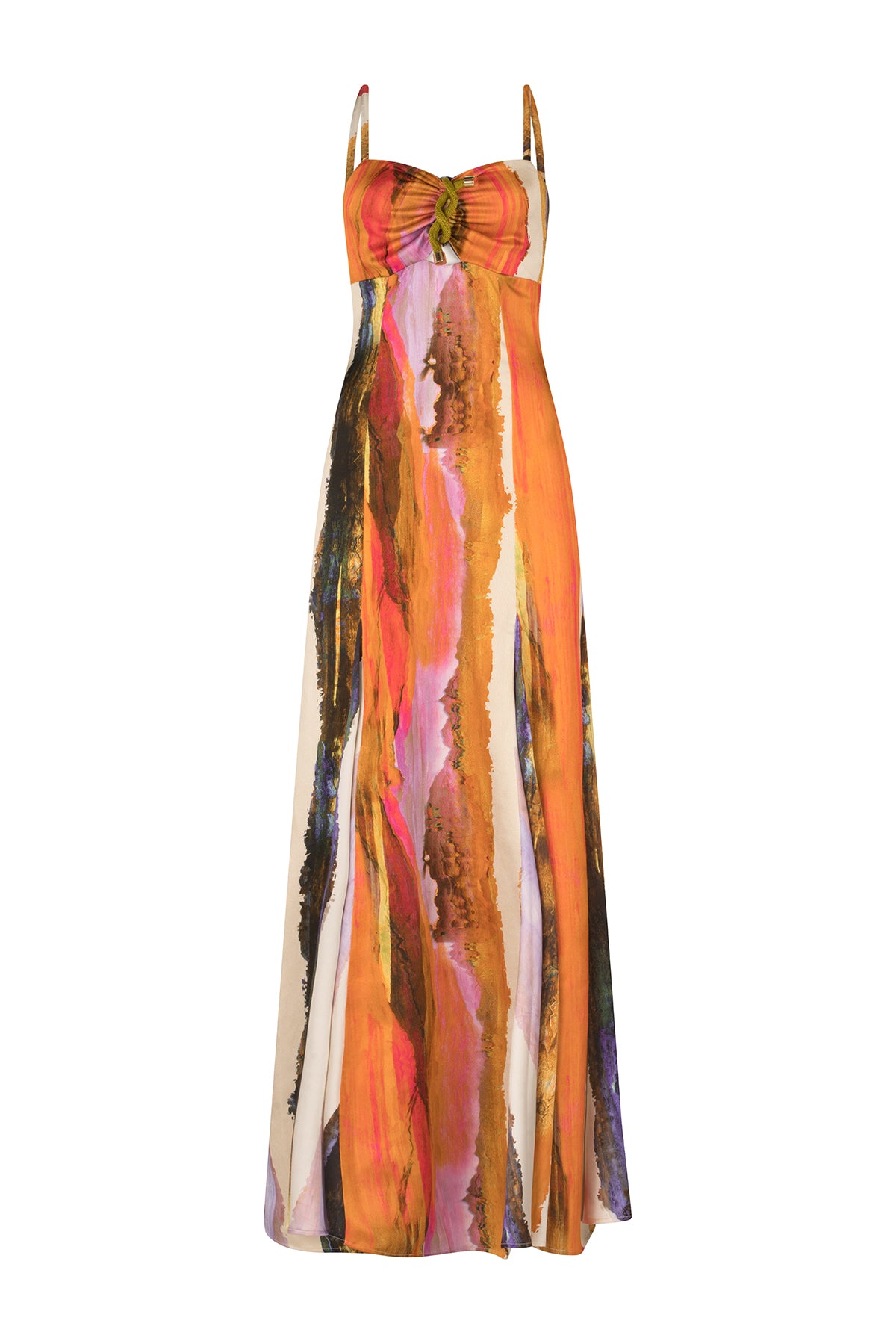 Silvia Tcherassi Artis Dress Orange Orchid Abstract