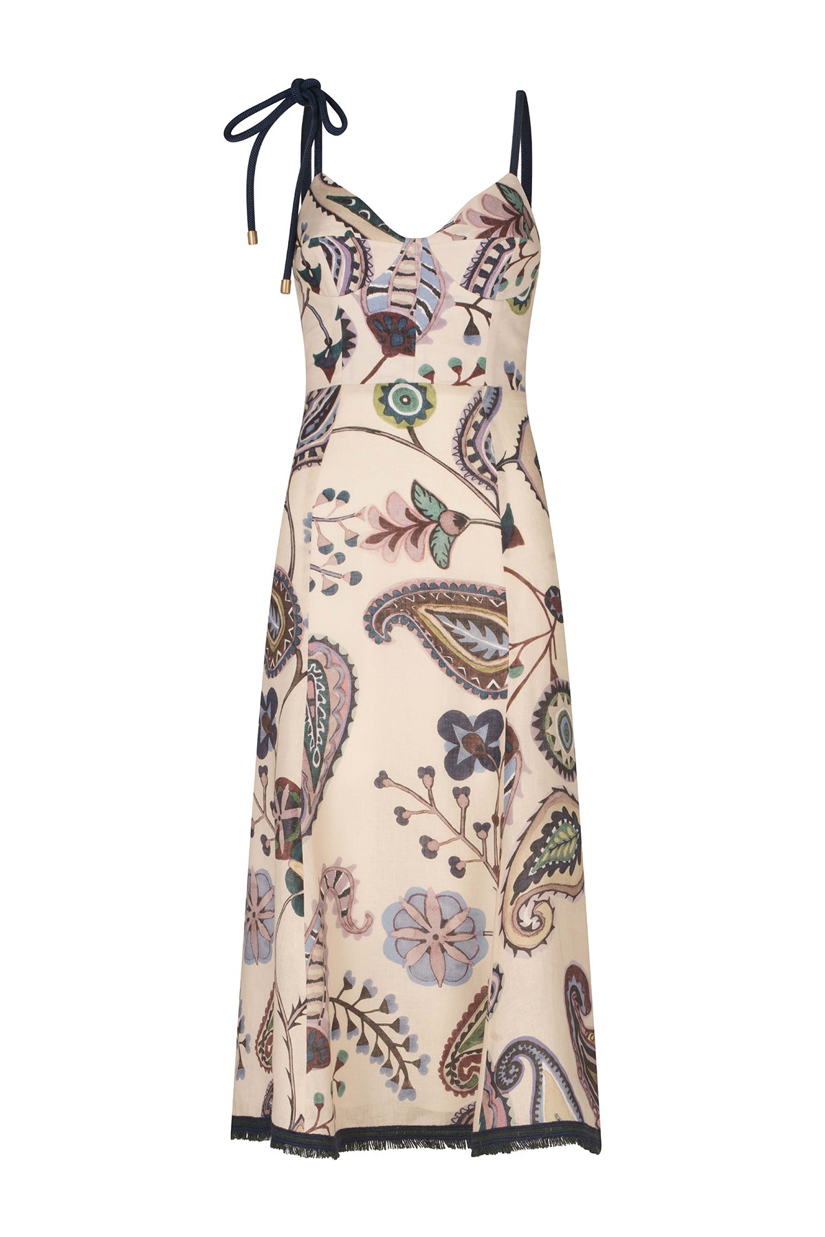 Silvia Tcherassi Dalil Dress Blue Green Paisley