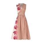 Silvia-Tcherassi-Jocelyn-Dress-Magenta-Floral-Brushstroke-Stripes Silvia Tcherassi