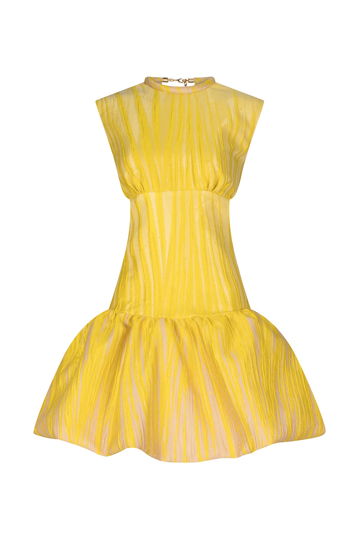 Silvia Tcherassi Nadra Dress Yellow Pink Ripple