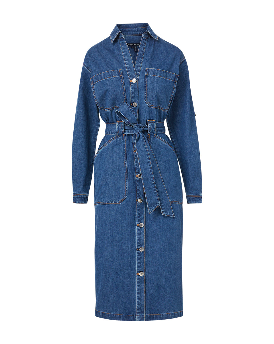 Veronica Beard Evelyn Chambray Dress