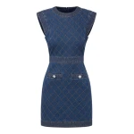 Veronica Beard Ginny Quilted Denim Dress Veronica Beard Dresses
