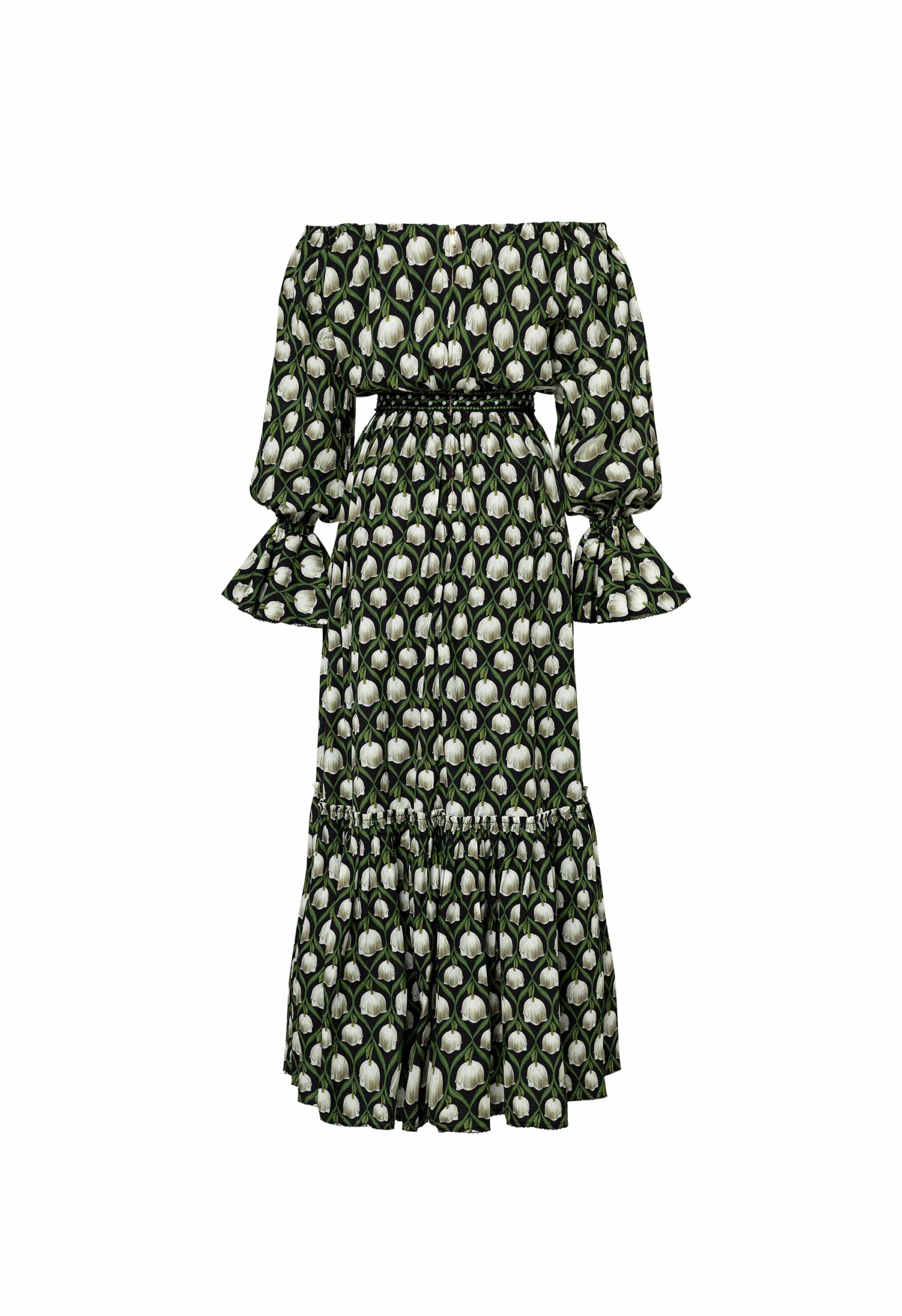 Agua By Agua Bendita Almendra Perla Embroidered Maxi Dress