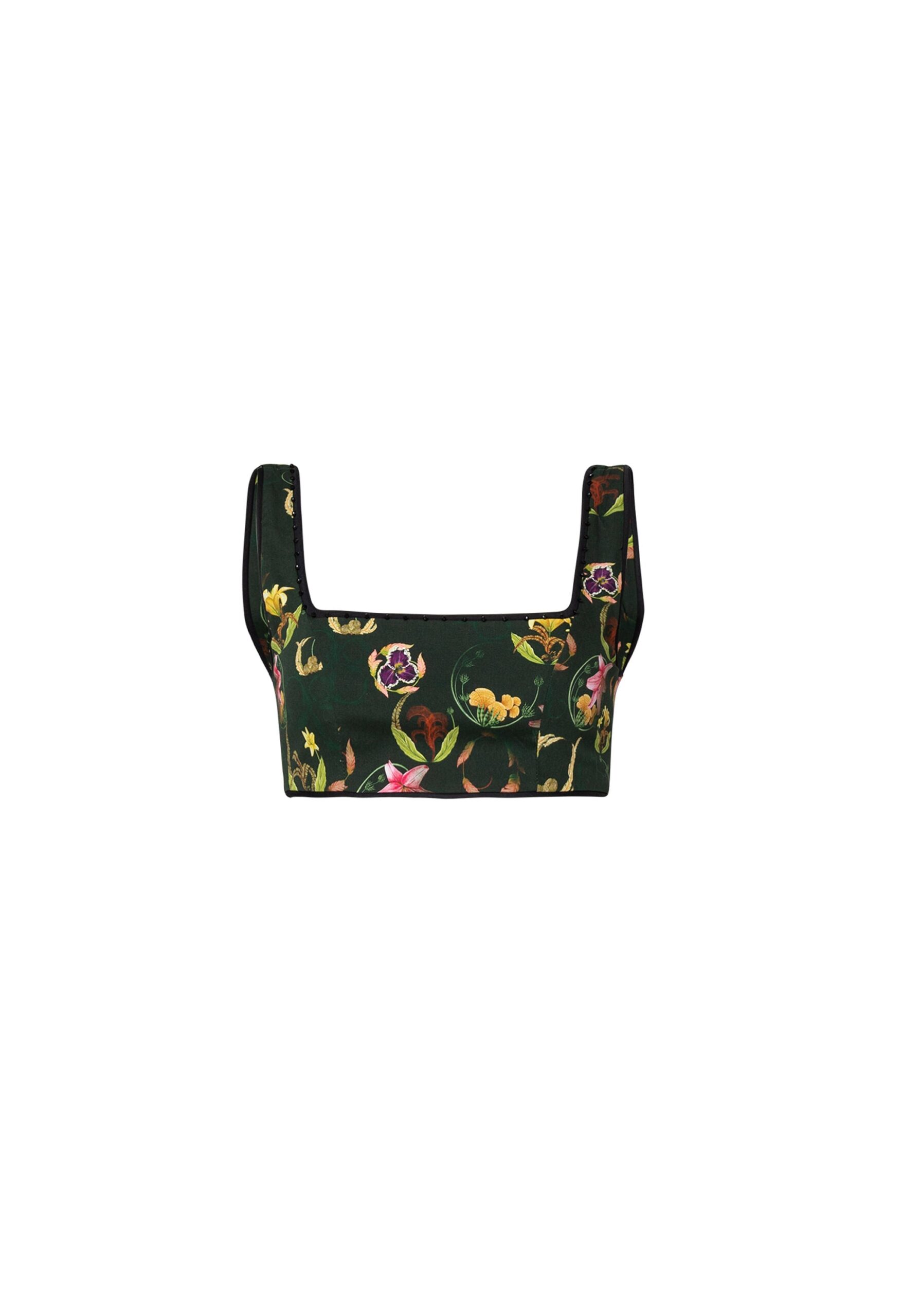 Agua By Agua Bendita Amanda Marina Embroidered Cropped Top