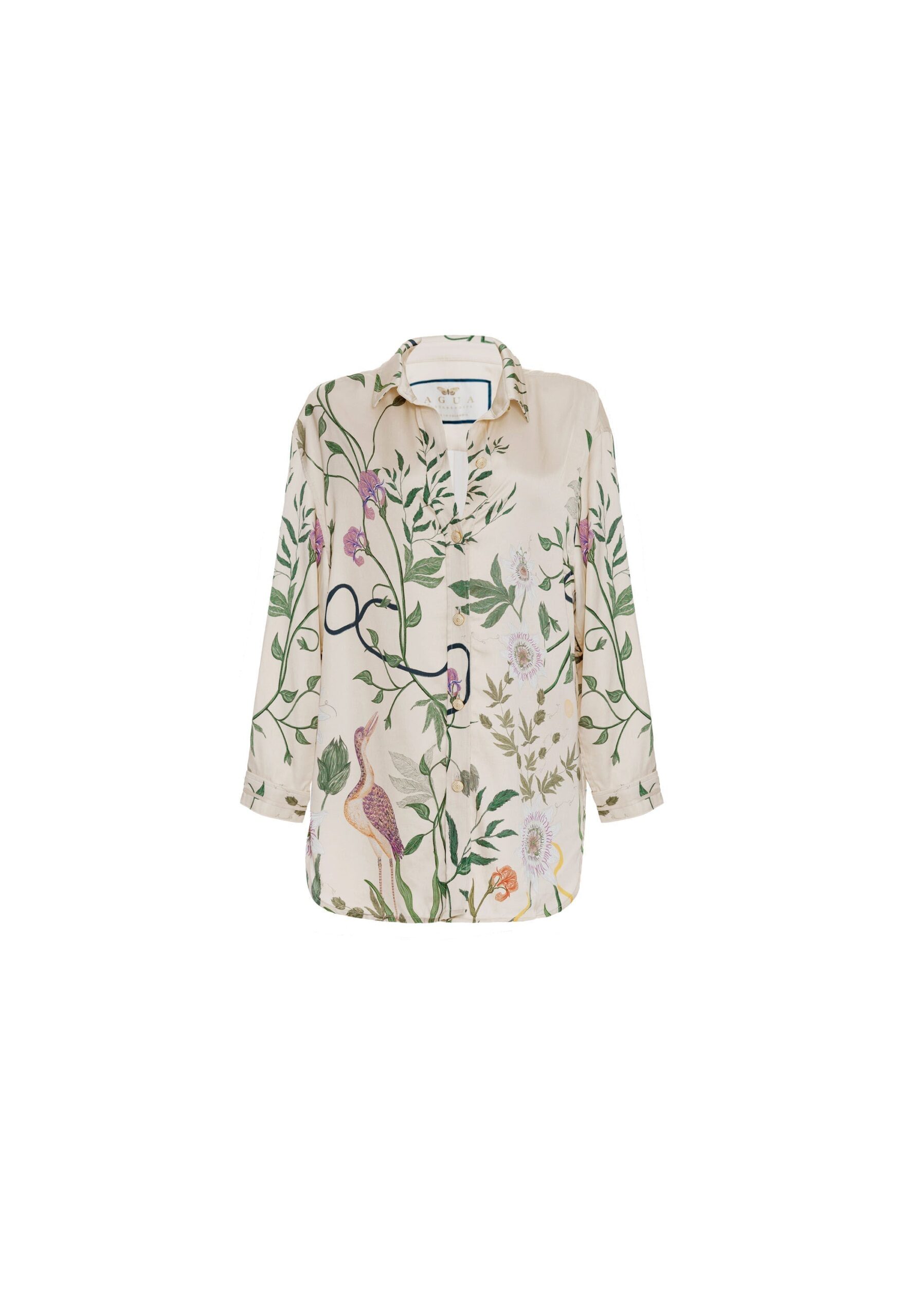 Agua By Agua Bendita Cecilia Paraiso Viscose Button Down Shirt