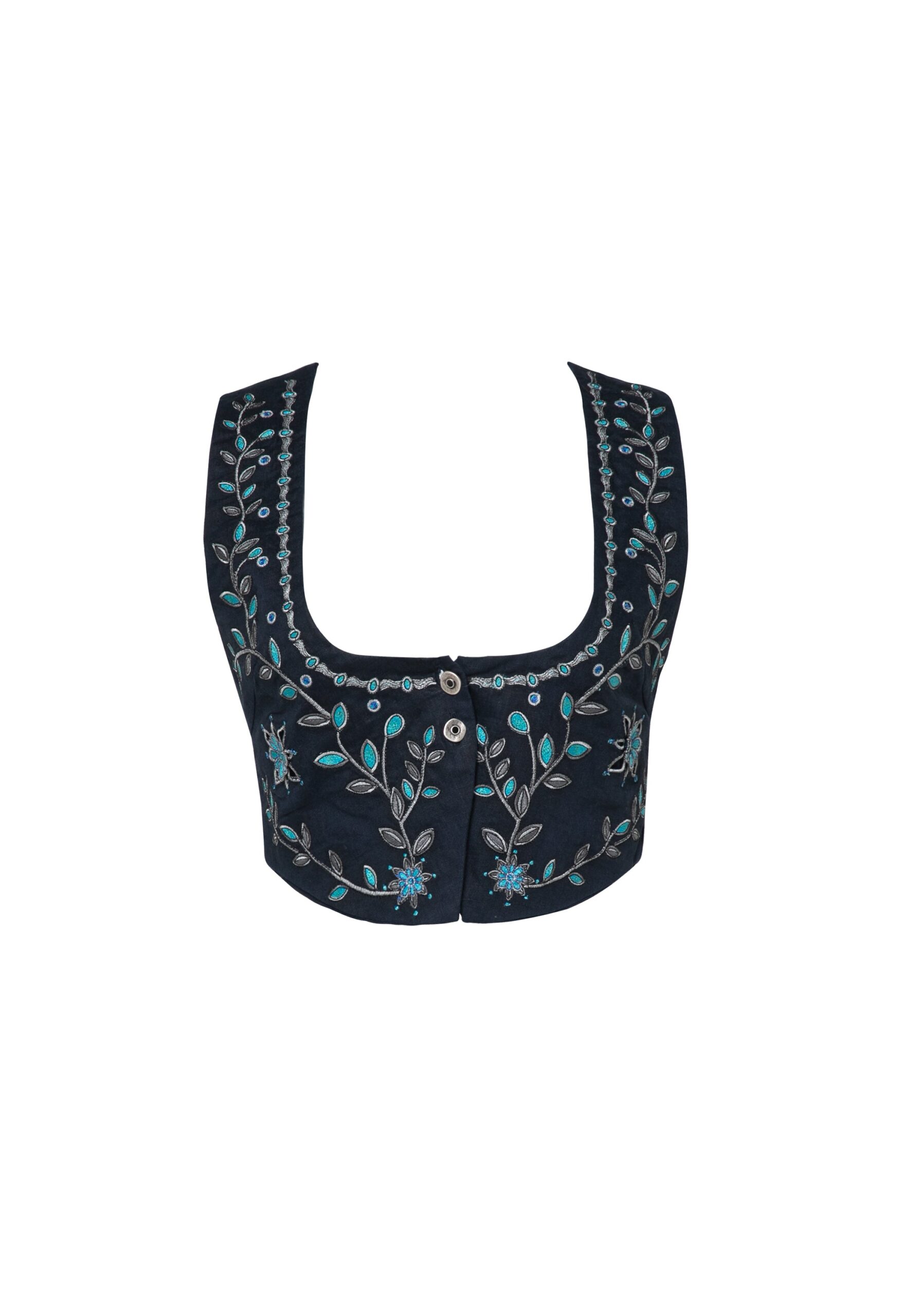 Agua By Agua Bendita Esmeralda Relicario Embroidered Vest
