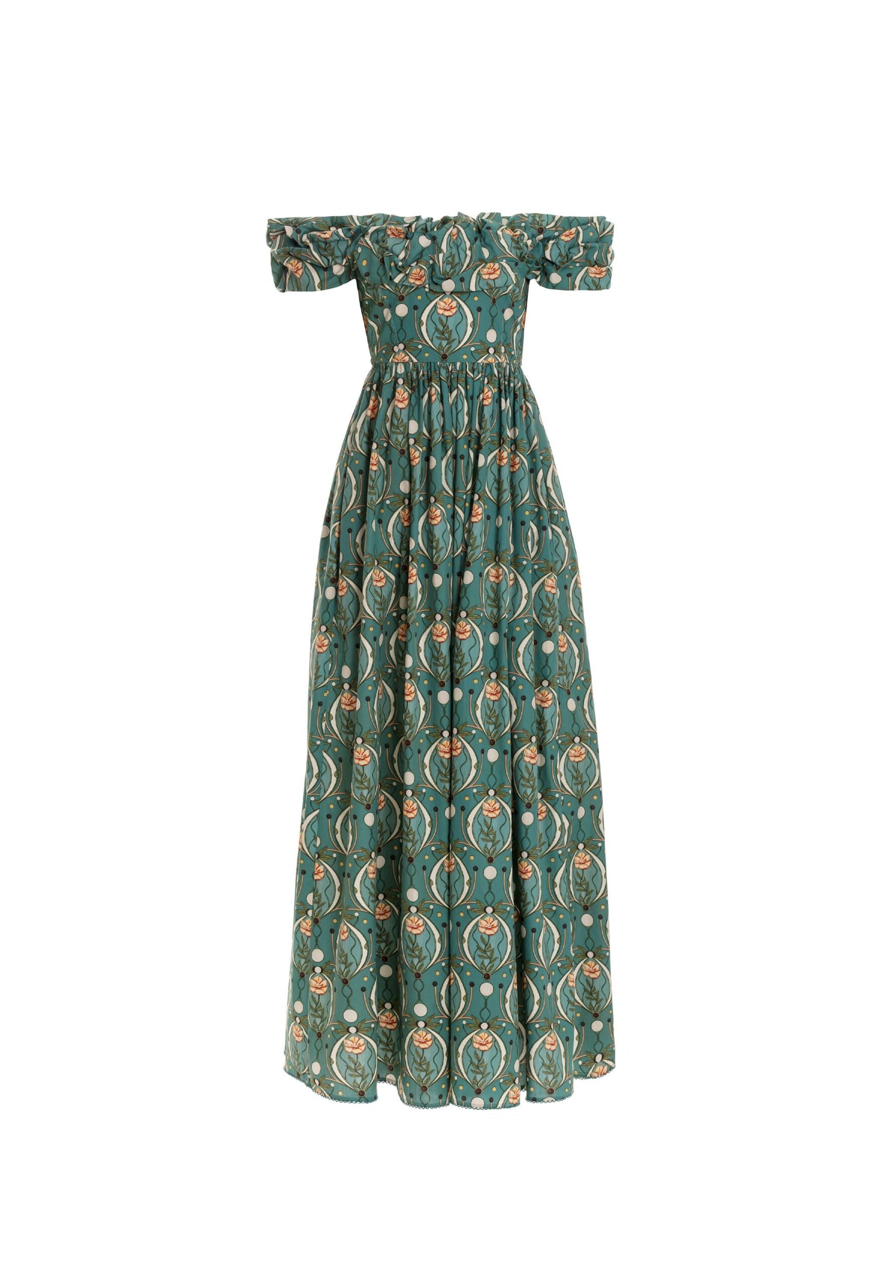 Agua By Agua Bendita Espliego Lunar Cotton Maxi Dress