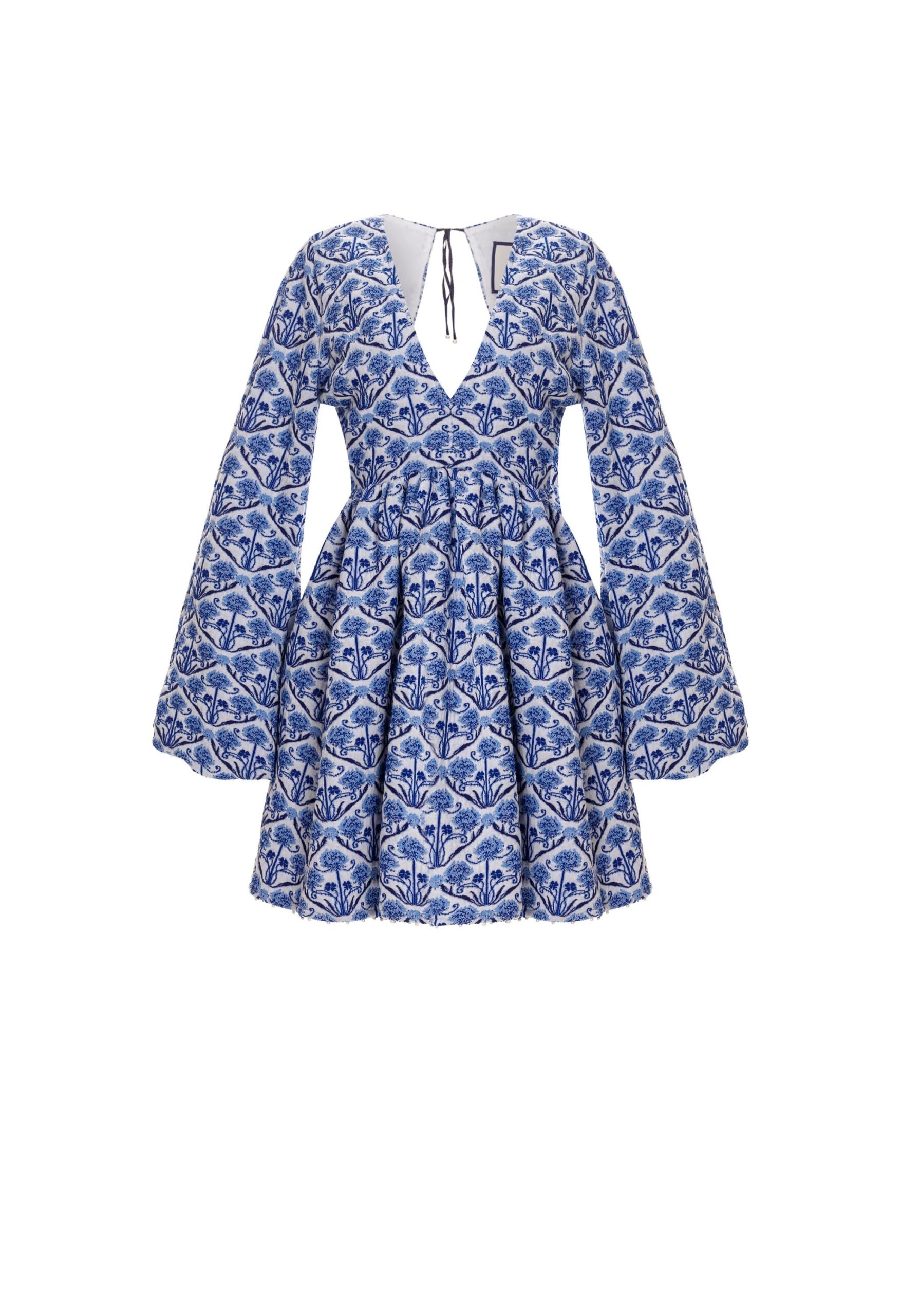 Agua By Agua Bendita Felicia Ventura Hand-Embroidered Cotton Mini Dress
