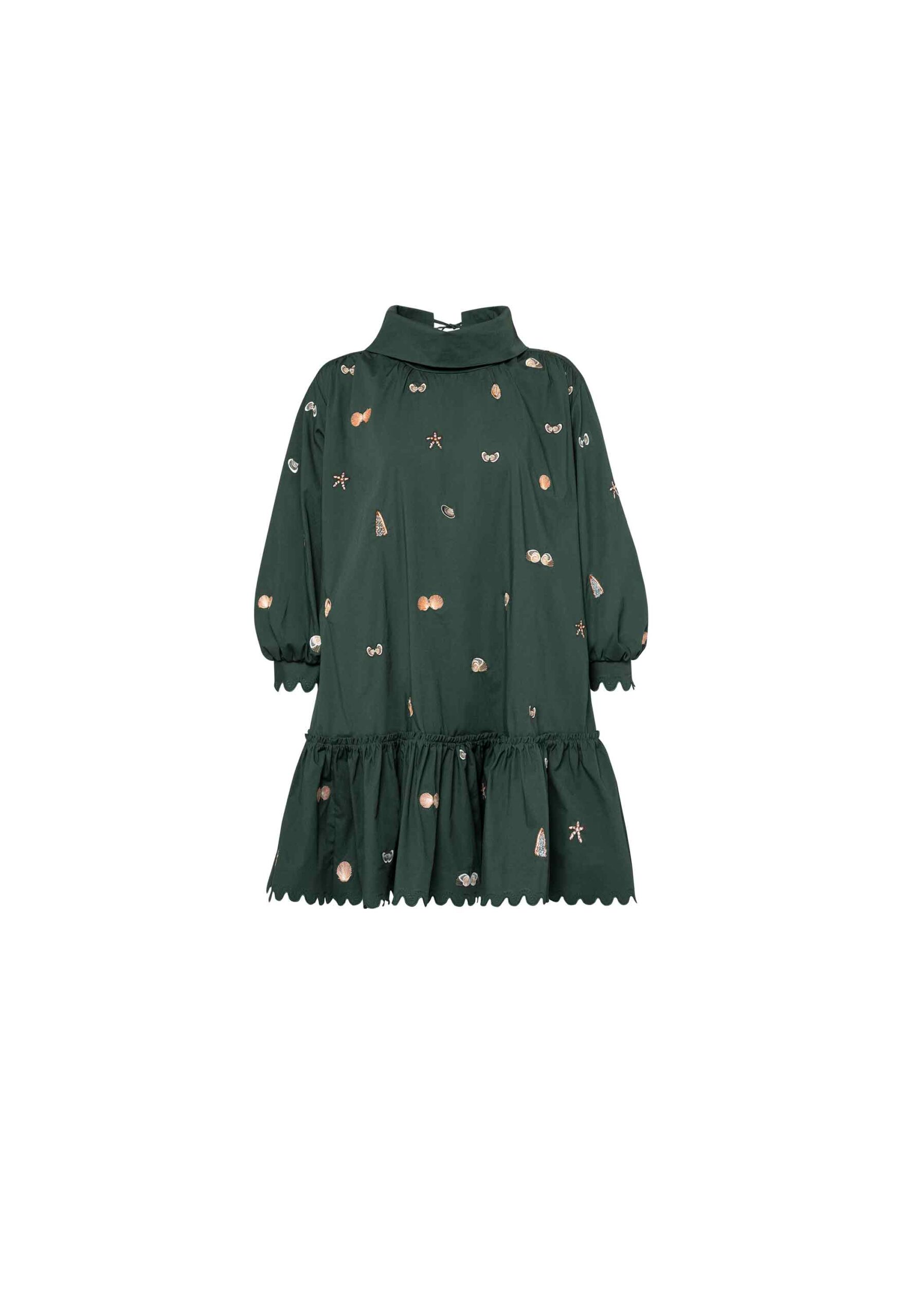 Agua By Agua Bendita Hibisco Caracola Embroidered Mini Dress