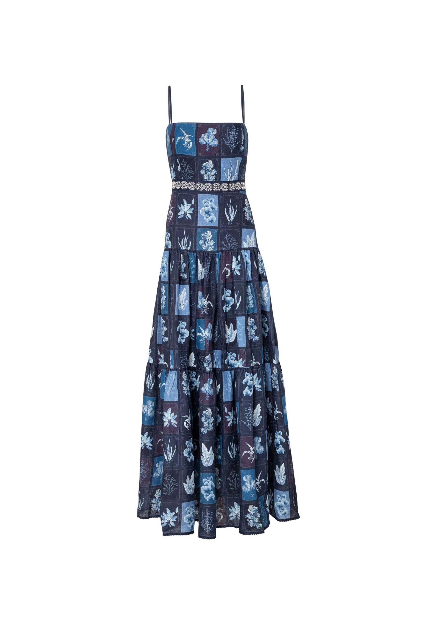 Agua By Agua Bendita Lima Algae Embroidered Maxi Dress