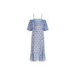 Mercedes Polilla Linen Midi Dress