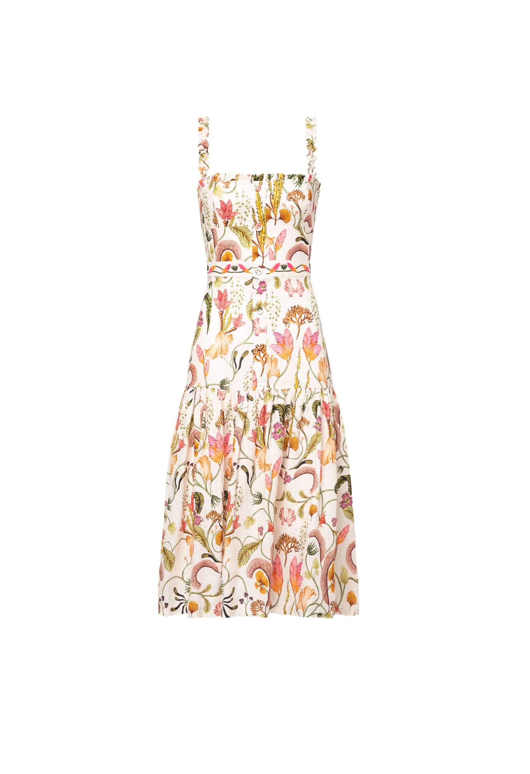 Agua By Agua Bendita Nispero Habitat Embroidered Midi Dress