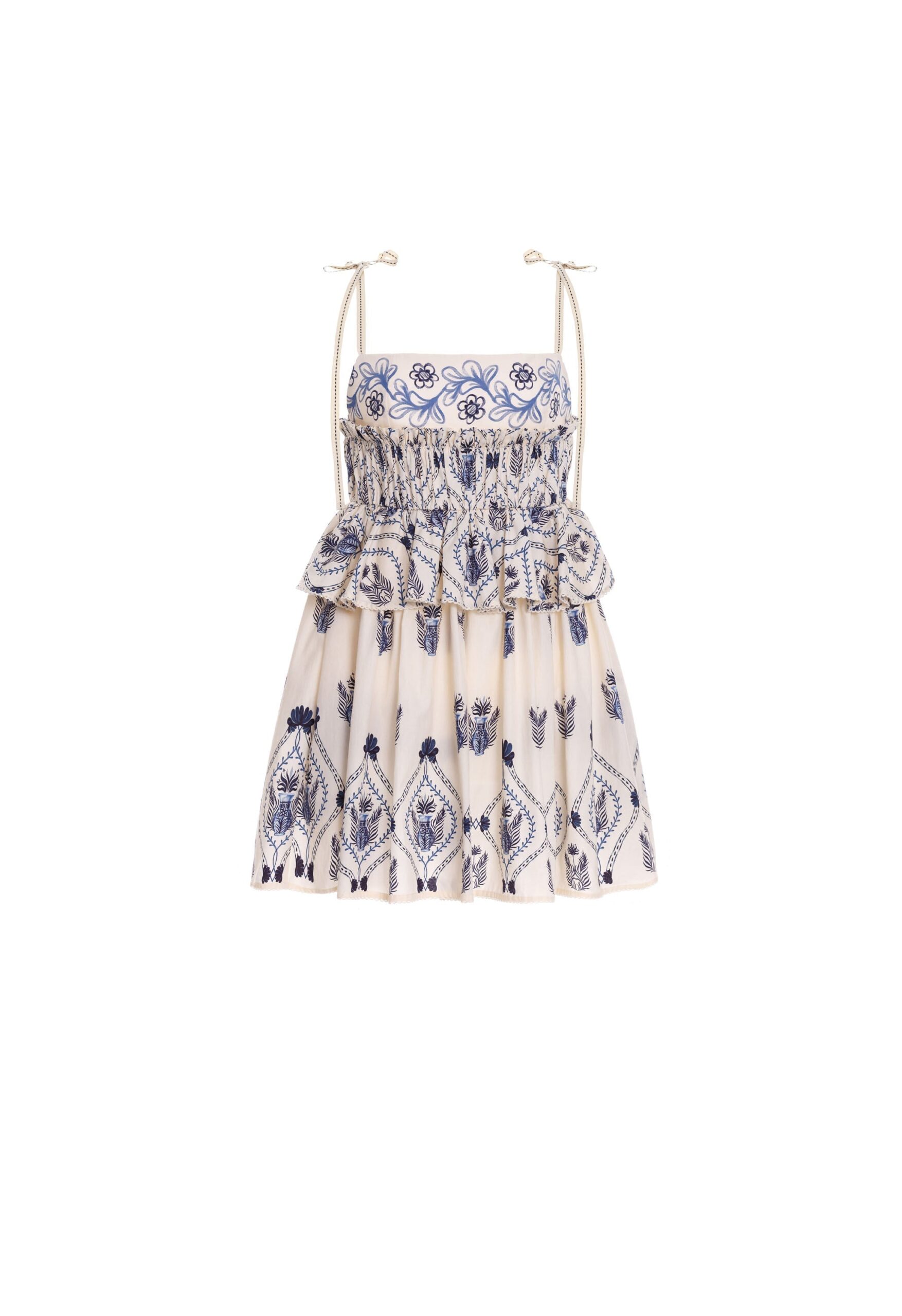 Agua By Agua Bendita Salvador Jarron Cotton Mini Dress