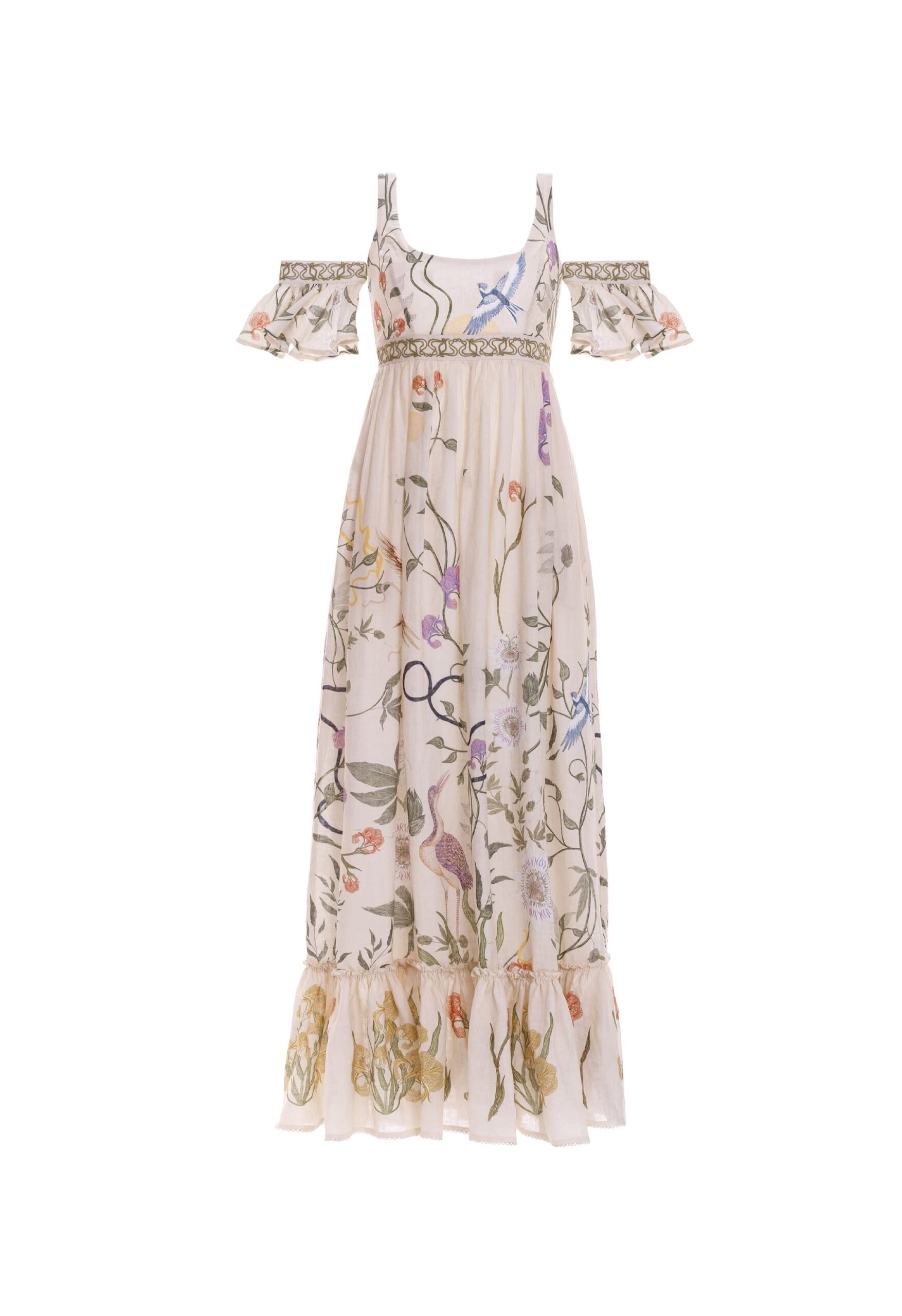 Agua By Agua Bendita Sueno Paraiso Linen Maxi Dress