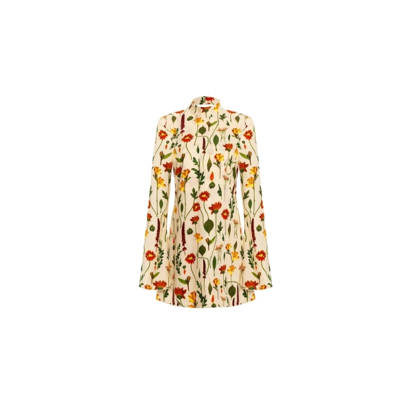 Sur Primavera Silk Jacquard Mini Dress