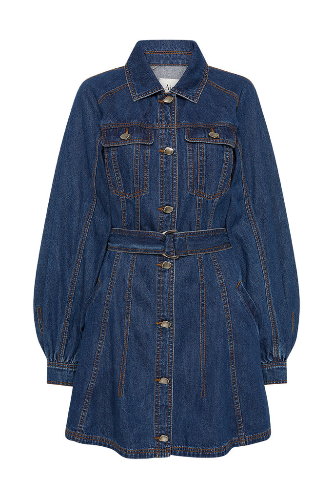 Aje Colorado Denim Mini Dress
