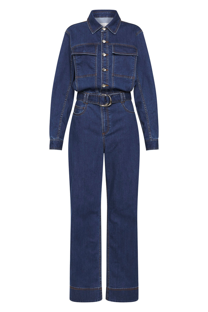 Aje Neo Denim Jumpsuit