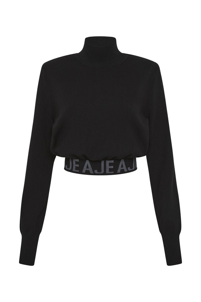 Aje Soloist Logo Cropped Knit