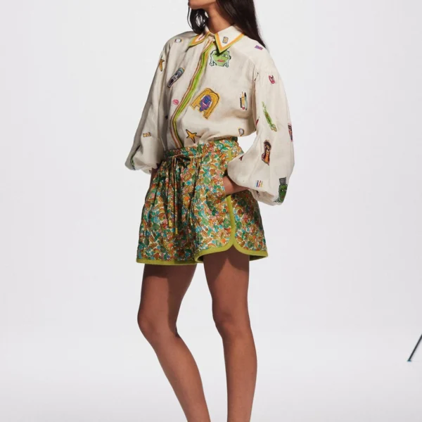 Alemais Checkers Embroidered Shirt