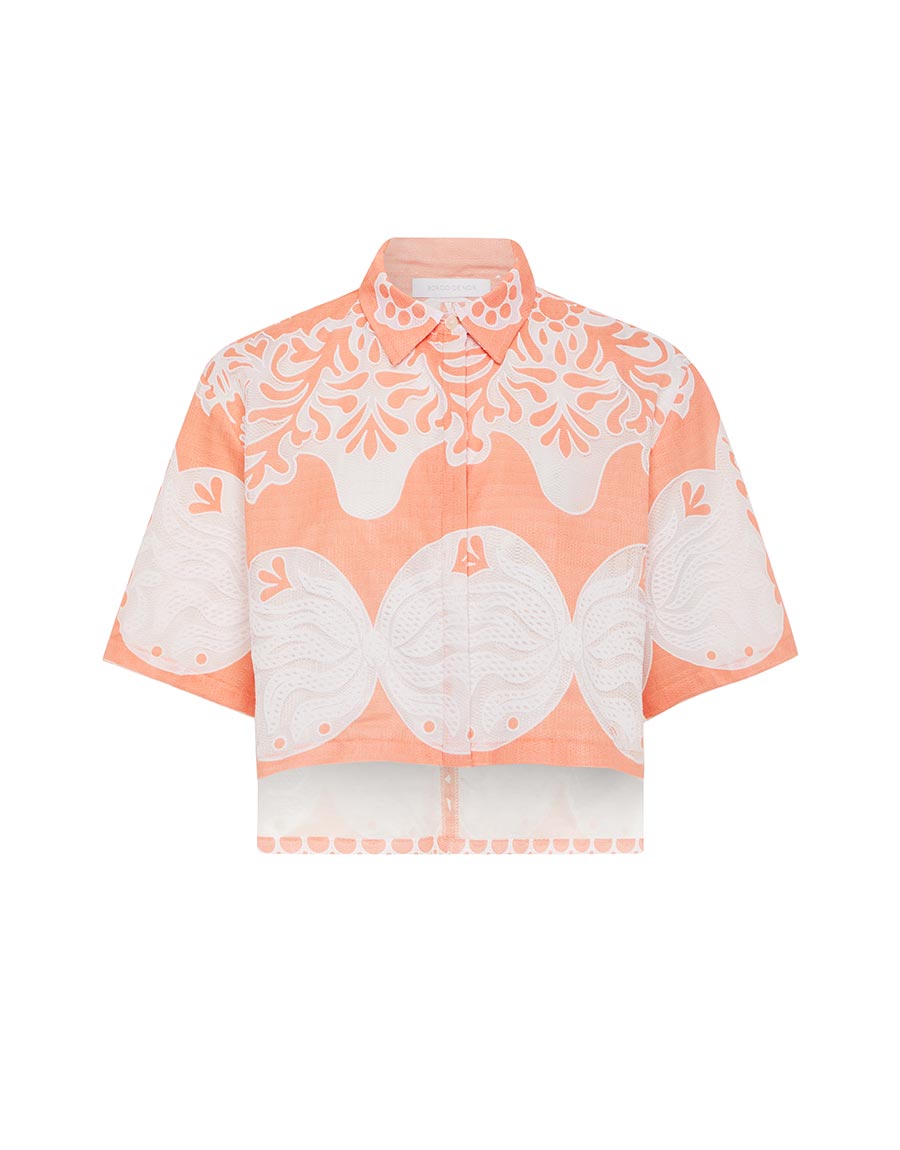 Borgo de Nor Alani Lace Cropped Shirt