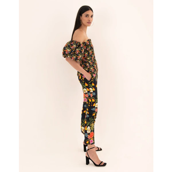 Alma Twill Top  Vila Floral Black - Image 4