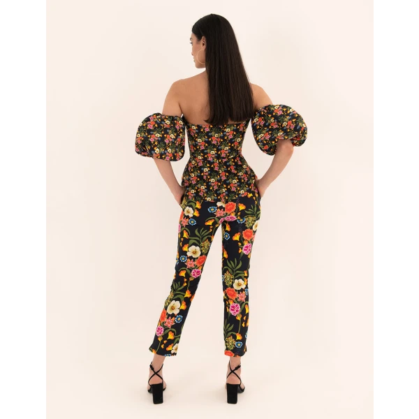 Alma Twill Top  Vila Floral Black - Image 5