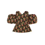 Borgo de Nor Alma Twill Top Vila Floral Black Borgo de Nor