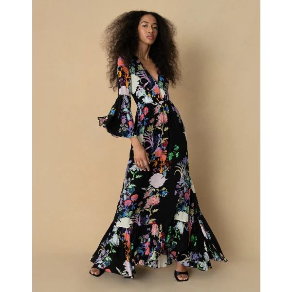 Astrea Crepe Maxi Dress  Jardin Black - Image 4