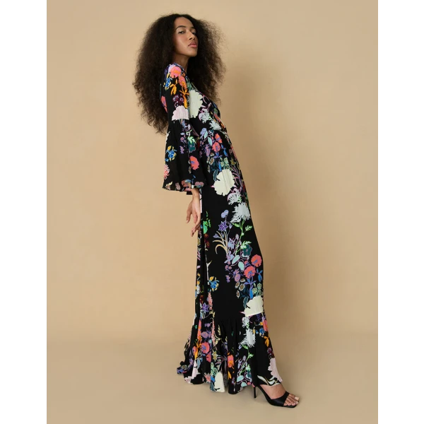 Astrea Crepe Maxi Dress  Jardin Black - Image 5