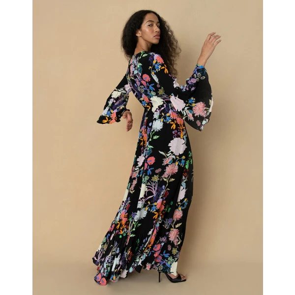 Astrea Crepe Maxi Dress  Jardin Black - Image 6