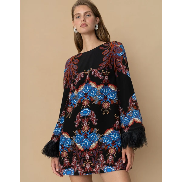 Cocoa Crepe Mini Dress  Regina Blue - Image 6