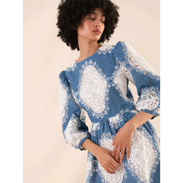 Constance Broderie Anglaise Midi Dress - Image 6