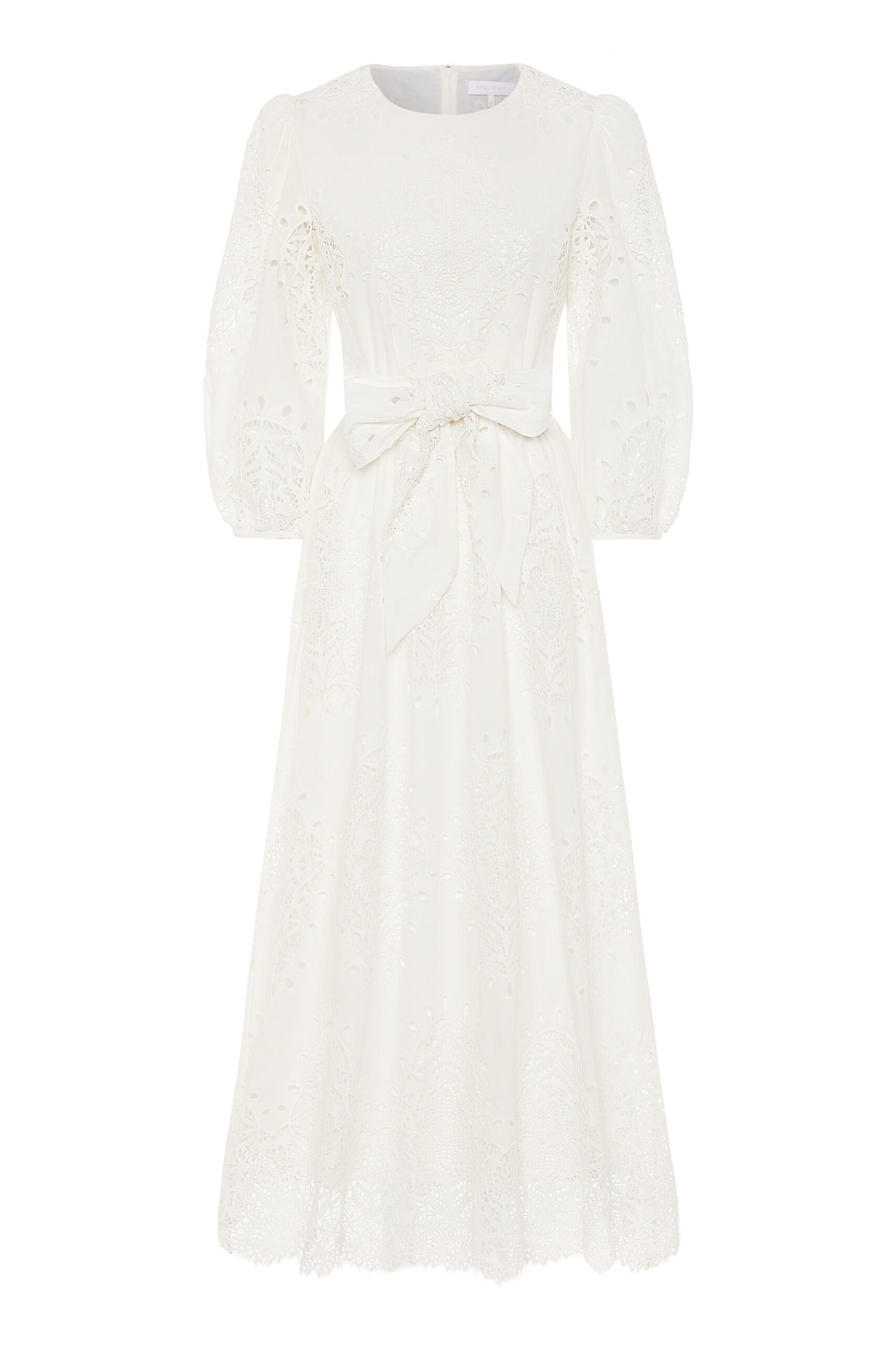 Borgo de Nor Constance Broderie Anglaise Midi Dress  White
