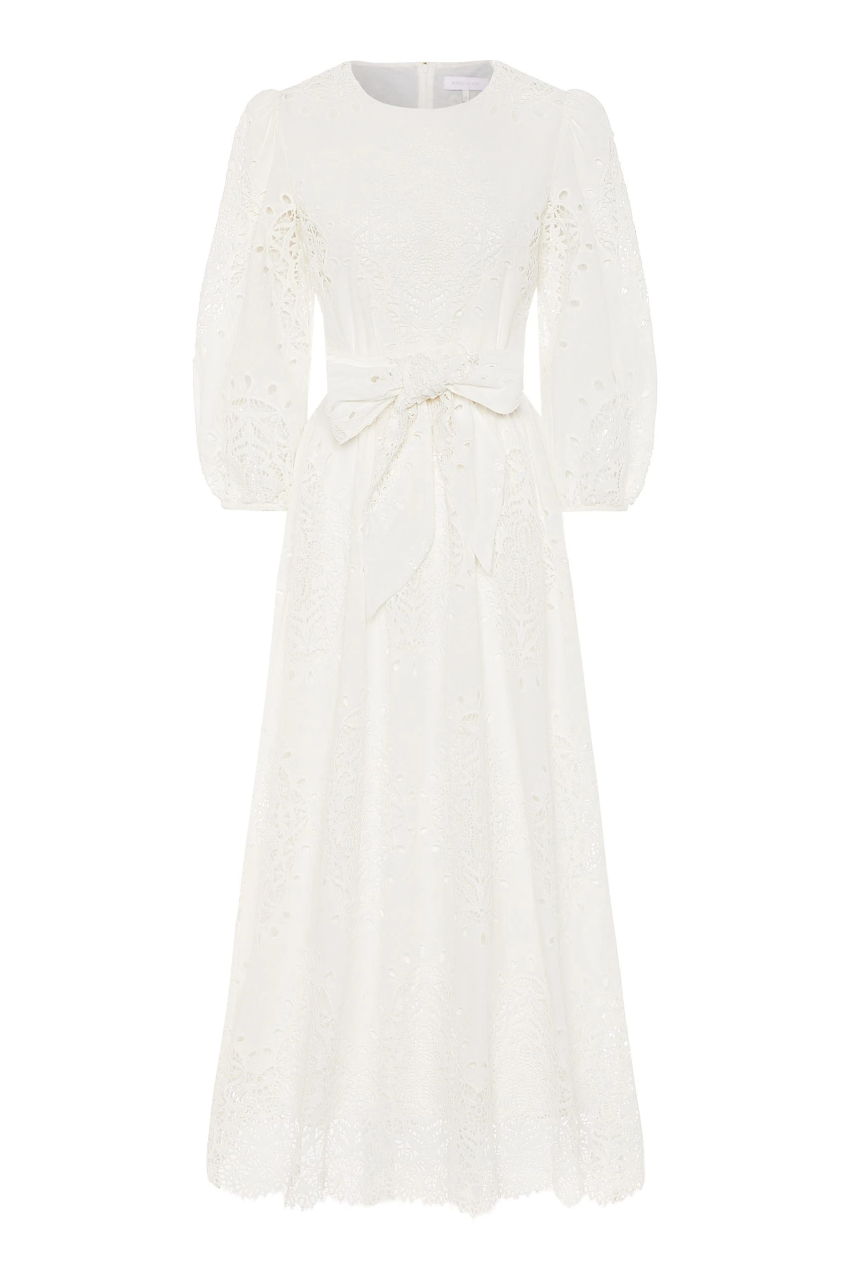 Borgo de Nor Constance Broderie Anglaise Midi Dress White Borgo de Nor