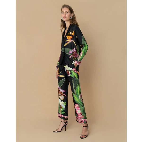 Eden Twill Shirt  Orchid Black - Image 4
