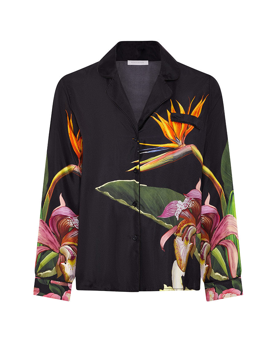 Borgo de Nor Eden Twill Shirt  Orchid Black