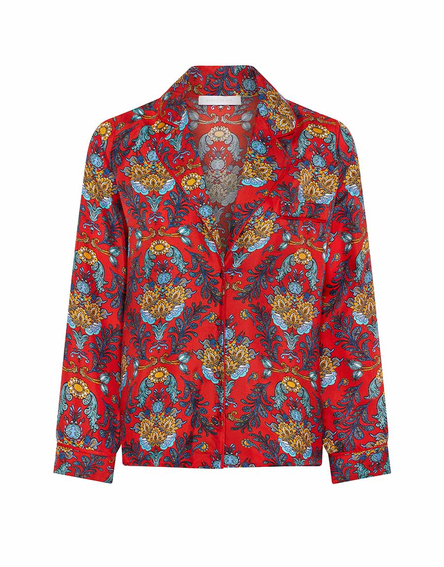Borgo de Nor Eden Twill Shirt  Regina Red
