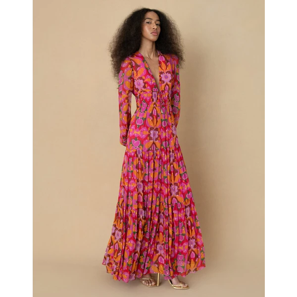 Freya Chiffon Maxi Dress  Seventies - Image 5