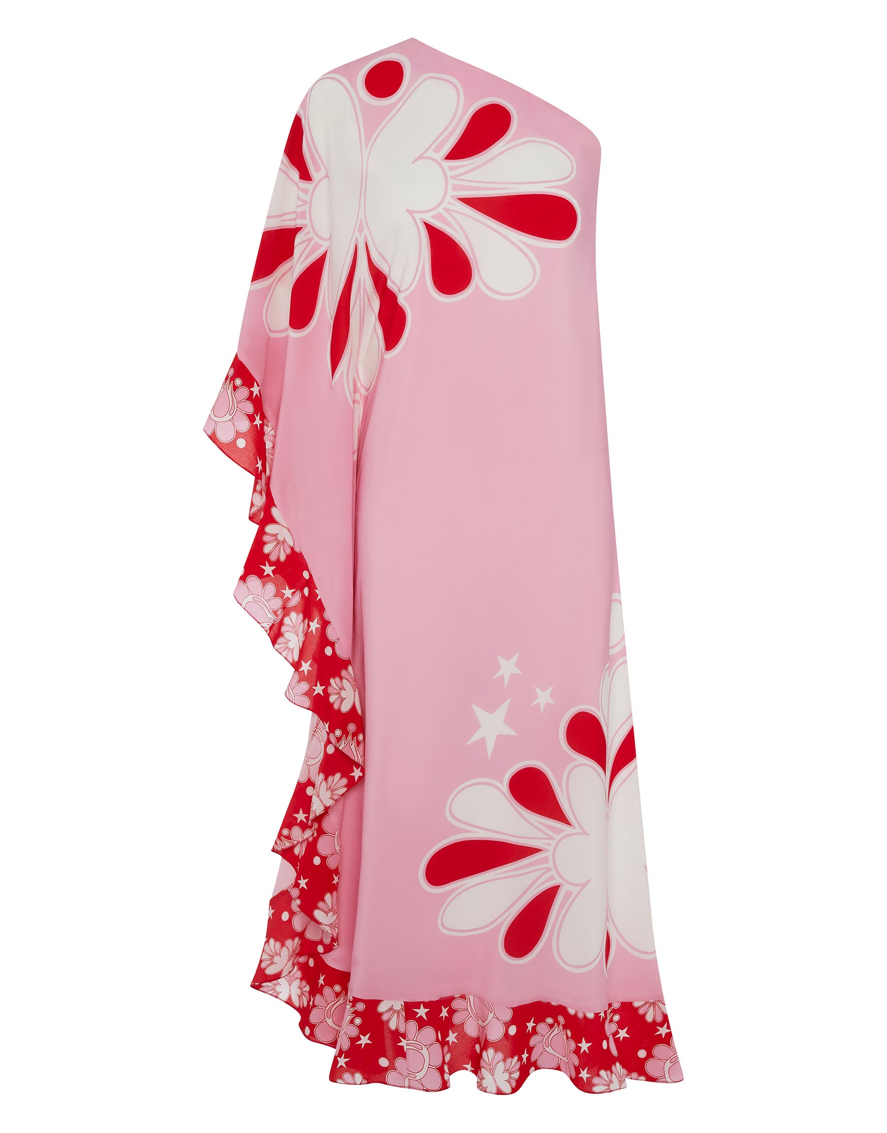 Borgo de Nor Ginger Crepe Midi Dress  70S Flower Pink