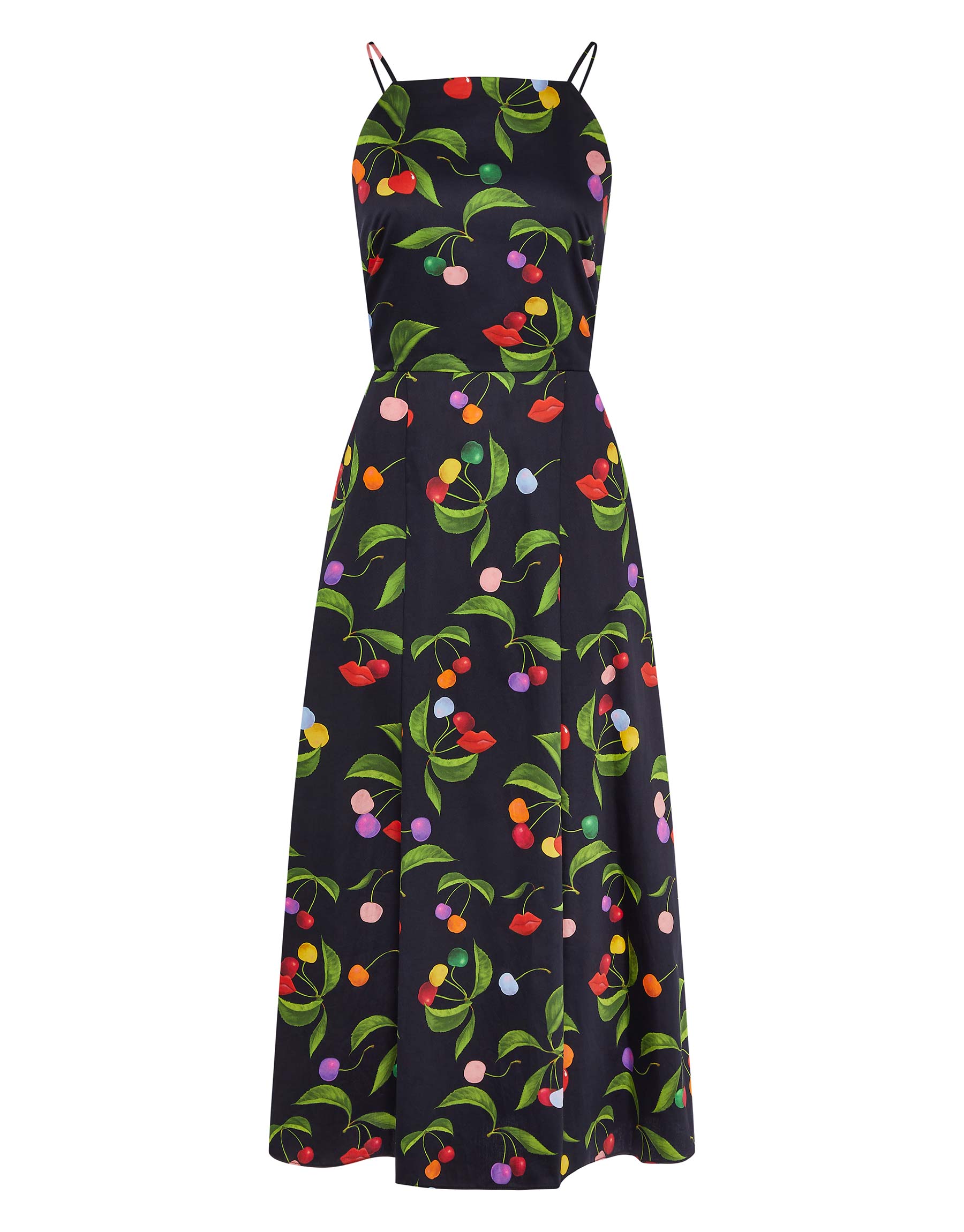 Borgo de Nor Goreti Cotton Midi Dress  Cherry Black