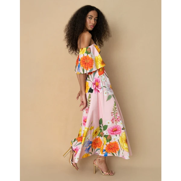 Gracie Taffeta Maxi Dress  Juayua Pink - Image 5