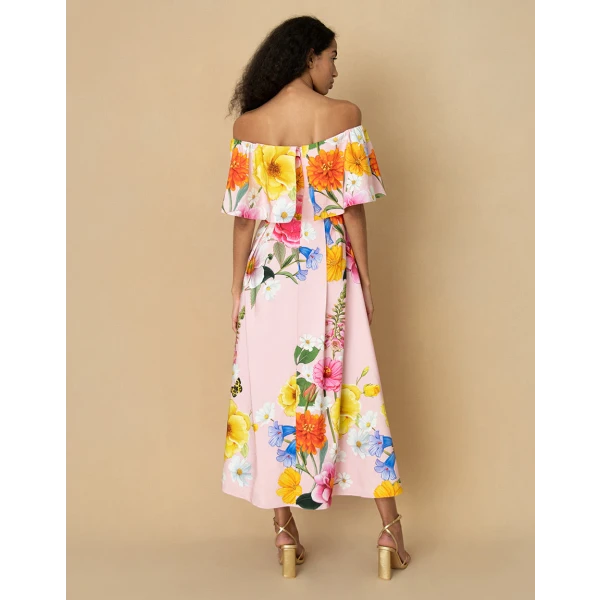 Gracie Taffeta Maxi Dress  Juayua Pink - Image 6